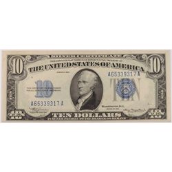1934 $10 SILVER CERTIFICATE AU/CU