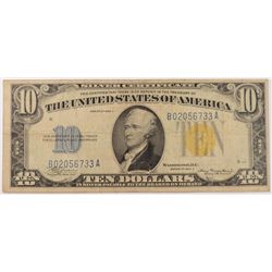 1934 $10 SILVER CERTIFICATE (NORTH AFRICAN)
