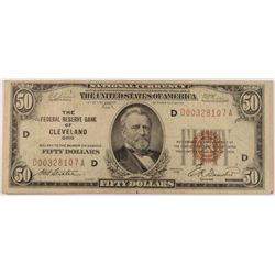 1929 $50 NATIONAL CLEVELAND, OH