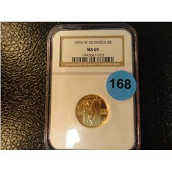 1992-W GOLD $5.00 OLYMPIC COMMEMORATIVE NGC MS-69