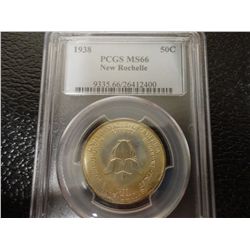 1938 NEW ROCHELLE HALF- PCGS MS66