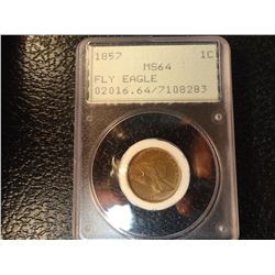 1857 FLYING EAGLE CENT PCGS MS-64