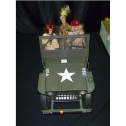 3 Army Barbie w/Jeep
