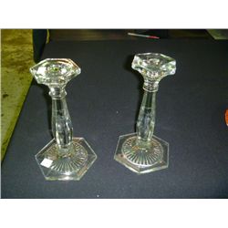 Crystal Candle Sticks (small chip on 1)