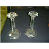 Image 1 : Crystal Candle Sticks (small chip on 1)