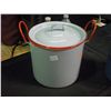 Image 1 : Pale Blue and Red Enamel ware Pot