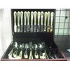 Image 1 : 12 Setting Stainless Gold Trimmed Flatware
