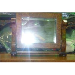 Beveled Oak Vanity Mirror