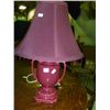 Image 1 : Burgandy Square Based Lamp