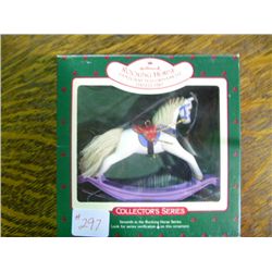 1987 Rocking Horse Christman Ornament Hallmark Collectible Series