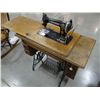Image 2 : Singer tredle sewing maching, oak stand