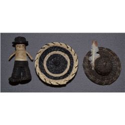 THREE PAPAGO BASKETS