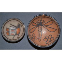 TWO SANTO DOMINGO POTTERY BOWLS