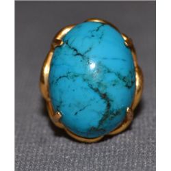 18K GOLD AND TURQUOISE RING