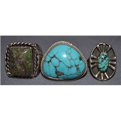 THREE NAVAJO SILVER RINGS
