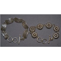 TWO NAVAJO SILVER BRACELETS