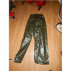 RAIN GEAR - GREEN PANTS - XL RETAIL $50 - BUY NOW IN HOUSE - $20 EA SET