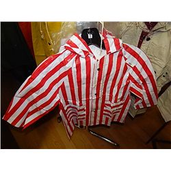 RAIN GEAR - KIDS STRIPED COAT - SZ 4 RETAIL $20 - BUY NOW IN HOUSE - $10 EA SET