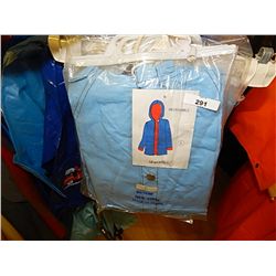 RAIN GEAR - KIDS COAT - REVERSABLE - BLUE,BLACK - L            RETAIL $20 - BUY NOW IN HOUSE - $10 E