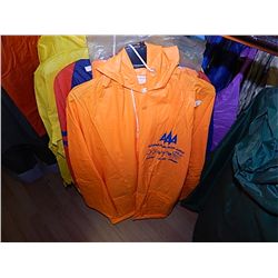 RAIN GEAR - ORANGE RAIN COAT - M RETAIL $25 - BUY NOW IN HOUSE - $10 EA SET