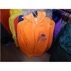RAIN GEAR - ORANGE RAIN COAT - M RETAIL $25 - BUY NOW IN HOUSE - $10 EA SET