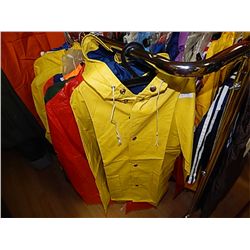 RAIN GEAR - KID'S COAT - YELLOW/BLUE - 6 RETAIL $20 - BUY NOW IN HOUSE - $10 EA SET