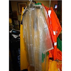 RAIN GEAR - KIDS COAT - CLEAR - EXTRA LONG - LARGE            RETAIL $20 - BUY NOW IN HOUSE - $10 EA