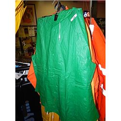RAIN GEAR - ADULT COAT - BRIGHT GREEN - XL RETAIL $25 - BUY NOW IN HOUSE - $10 EA SET