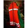 Image 1 : RAIN GEAR - ADULT PANTS - REFECTIVE STRIPS - NEON ORANGE - L - RETAIL $50 - BUY NOW IN HOUSE - $25 E