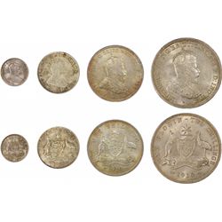 1910 Australian KEDVII Silver Type Set PCGS Graded