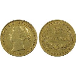 1862 Sydney Mint QV Half Sovereign PCGS VF 30