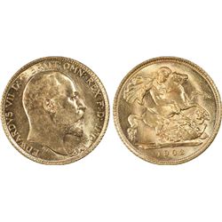 1902 Sydney Mint KEDVII Half Sovereign PCGS MS 62