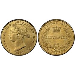 1860 Sydney Mint QV Type II Sovereign PCGS MS 61