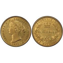 1866 Sydney Mint QV Type II Sovereign PCGS AU 53
