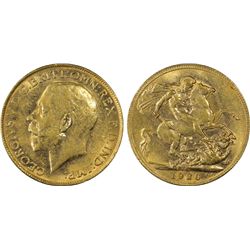 1926 Perth Mint KGV Sovereign PCGS AU 58