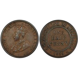 1923 Australian KGV Half Penny PCGS XF 40