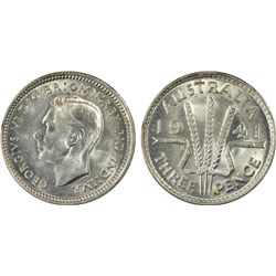 1941 Australian KGVI Threepence PCGS MS 64
