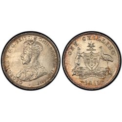 1911 Australian KGV Shilling PCGS MS 62