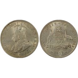 1912 Australian KGV Florin PCGS MS 63