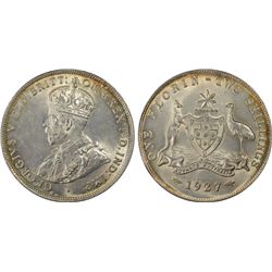 1927 Australian KGV Florin PCGS MS 62