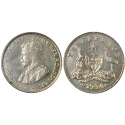 1934 Australian KGV Proof Threepence PCGS PF 63