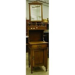 Mahogany slim dressing stand with candle sconces, circa 1900. £80-120