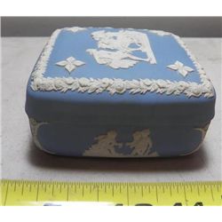 Wedgwood Blue Jasperware Cigarette Trinket Box
