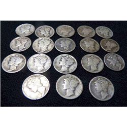 18-Silver Mercury Dimes