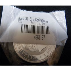 Australian 2001 Kookaburra .999 Fine Silver 1 oz