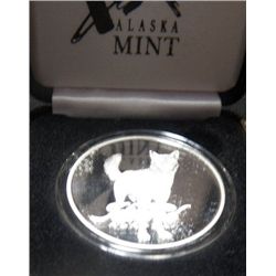 Alaskan Iditerod Coin 1 Ounce Fine Silver .999
