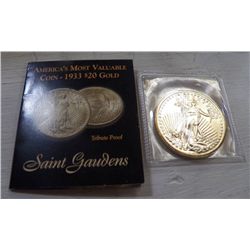 1933 Saint Gaudens $20.00 Gold Replica