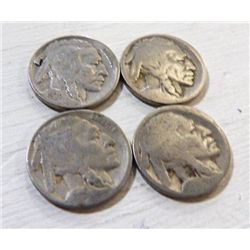 4 Buffalo Head Nickels
