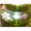 Image 6 : Stemmed Green Glass Bowl