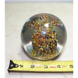 Flower Glass Paperweight